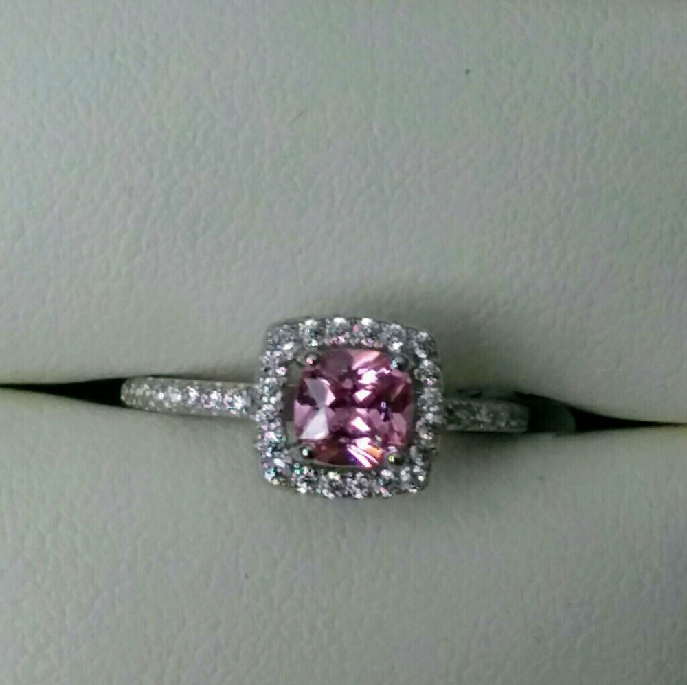 Pink Halo Ring