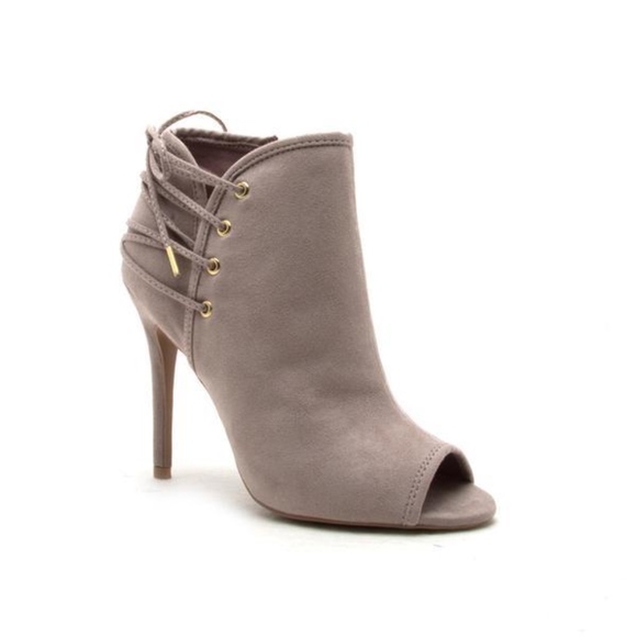 ROMANCE PEEP TOE ANKLE BOOTS - Picture 5 of 5