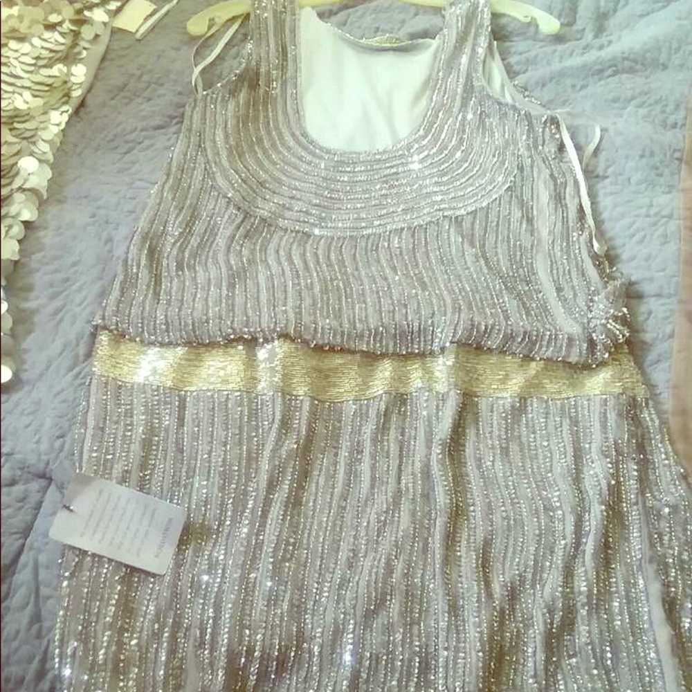 Beautiful silver sleeveless dress from Norstrom