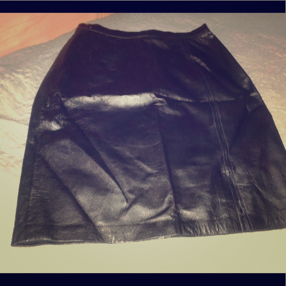 Black Leather Skirt