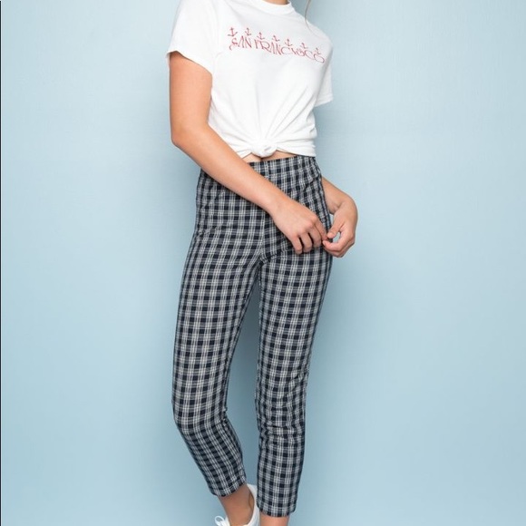 Brandy Melville Pants - Brandy Melville Plaid Pants