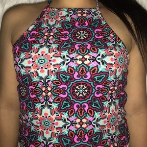 💜 flowery crop top 💜