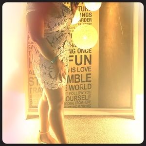 White Sequin Dress the Population Large Party