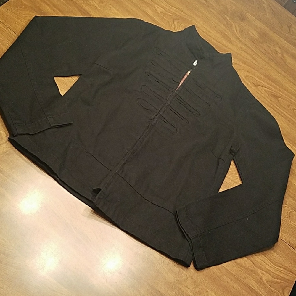 NWT black military look jacket