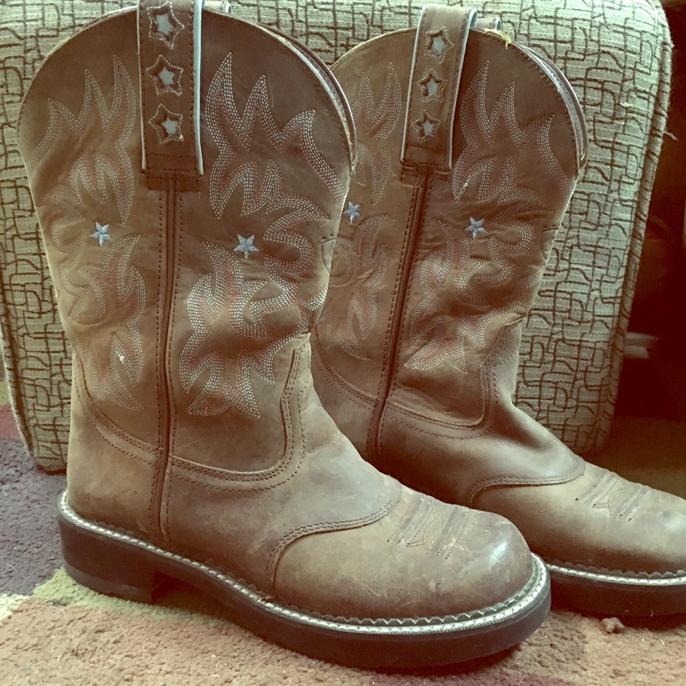 Cowboy boots worn once