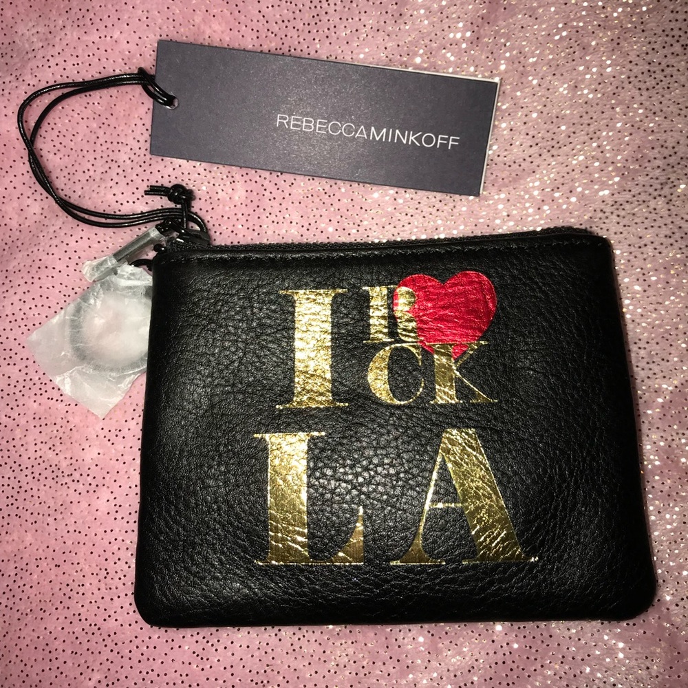 Rebecca Minkoff “I R❤️CK LA” Key Ring Wristlet.