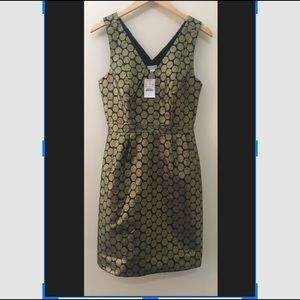 J Crew gold dots dress