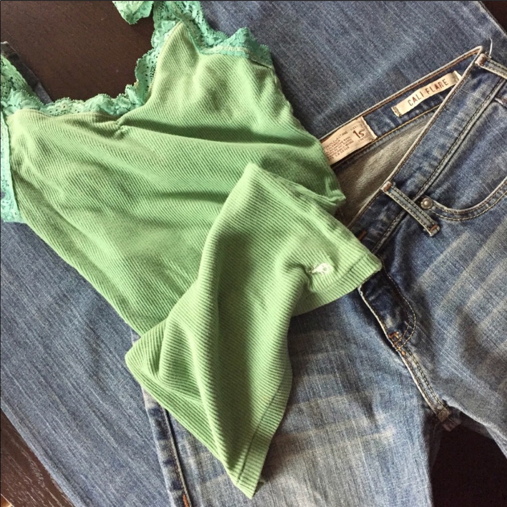 💞Abercrombie and Fitch Green Top