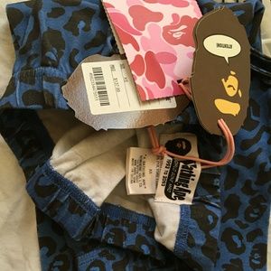 XS Bape Leggings bape blue camo ape head