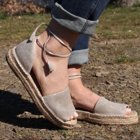 Harmony Blue Espadrille Wedge Sandal - Picture 3 of 3
