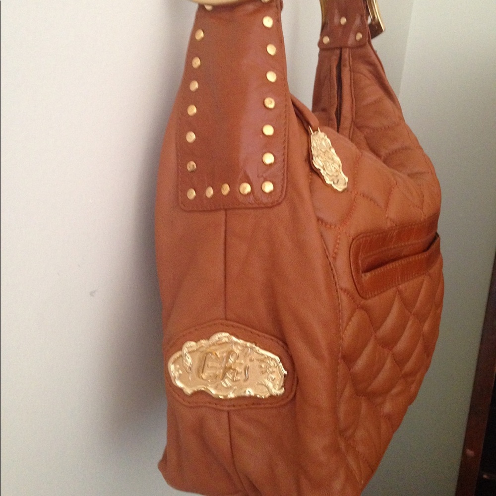 Chi by Falchi Hobo/ Shoulder bag Brown lambskin