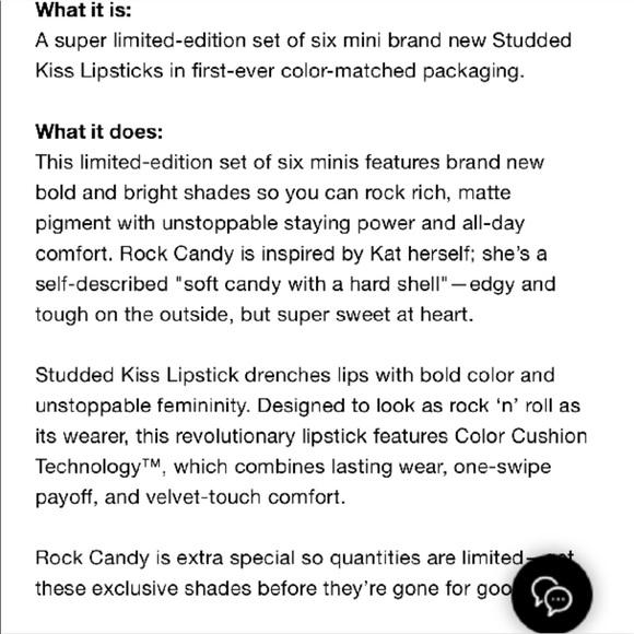 KatVonD❣️RockCandy❣️Mini StuddedKiss Lipsticks NEW - Picture 4 of 7