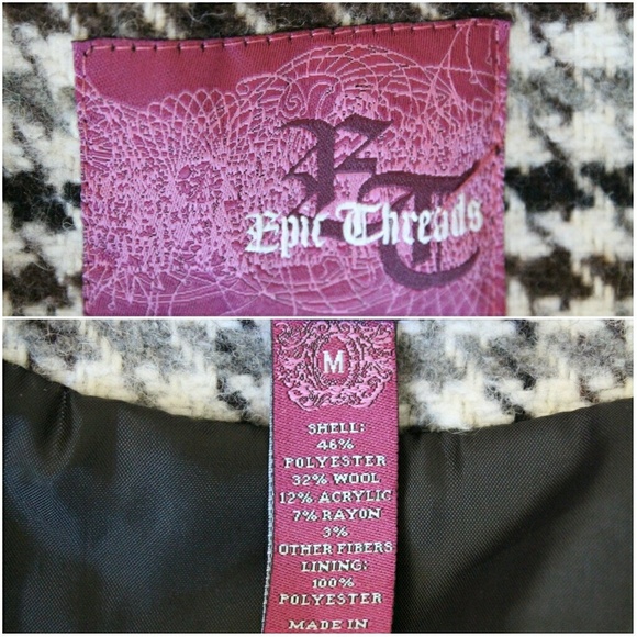 Epic Threads Houndstooth Peacoat - Picture 6 of 6