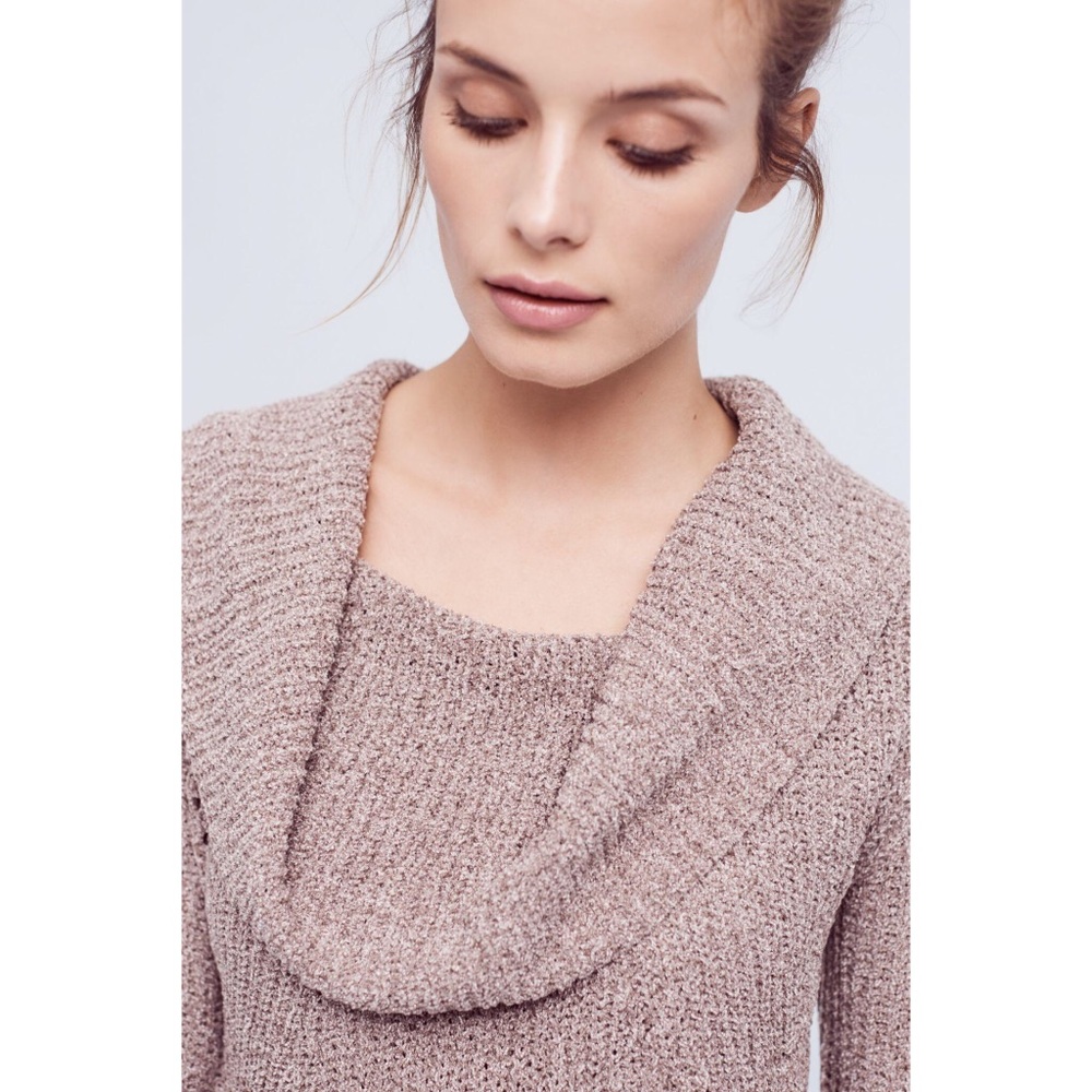 Anthropologie Taupe Off the Shoulder Sweater (HP🎉) - Picture 2 of 8