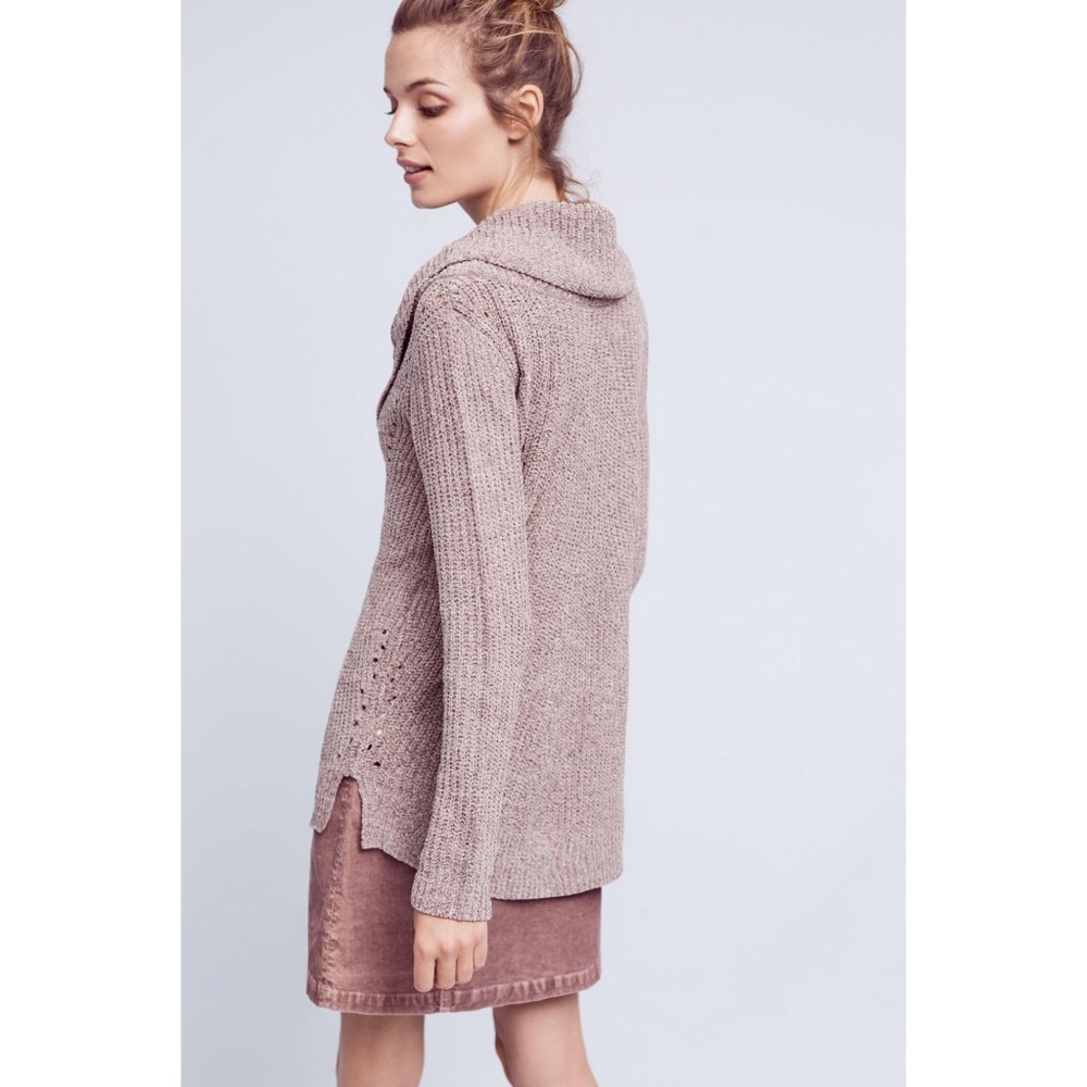 Anthropologie Taupe Off the Shoulder Sweater (HP🎉) - Picture 4 of 8