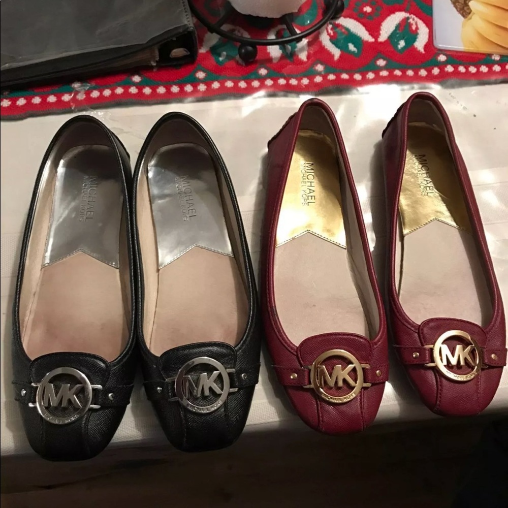 2 pairs of Michael Kors flats