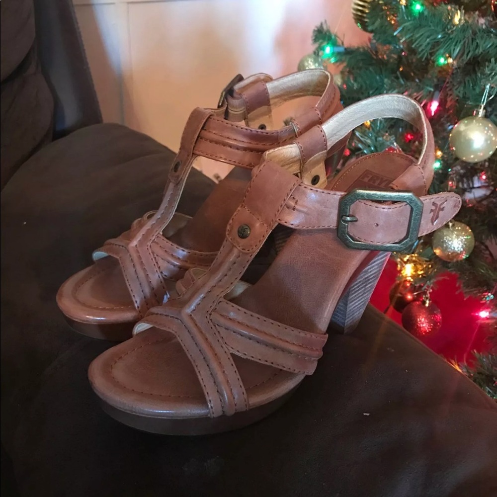 Frye sage trapunto heels