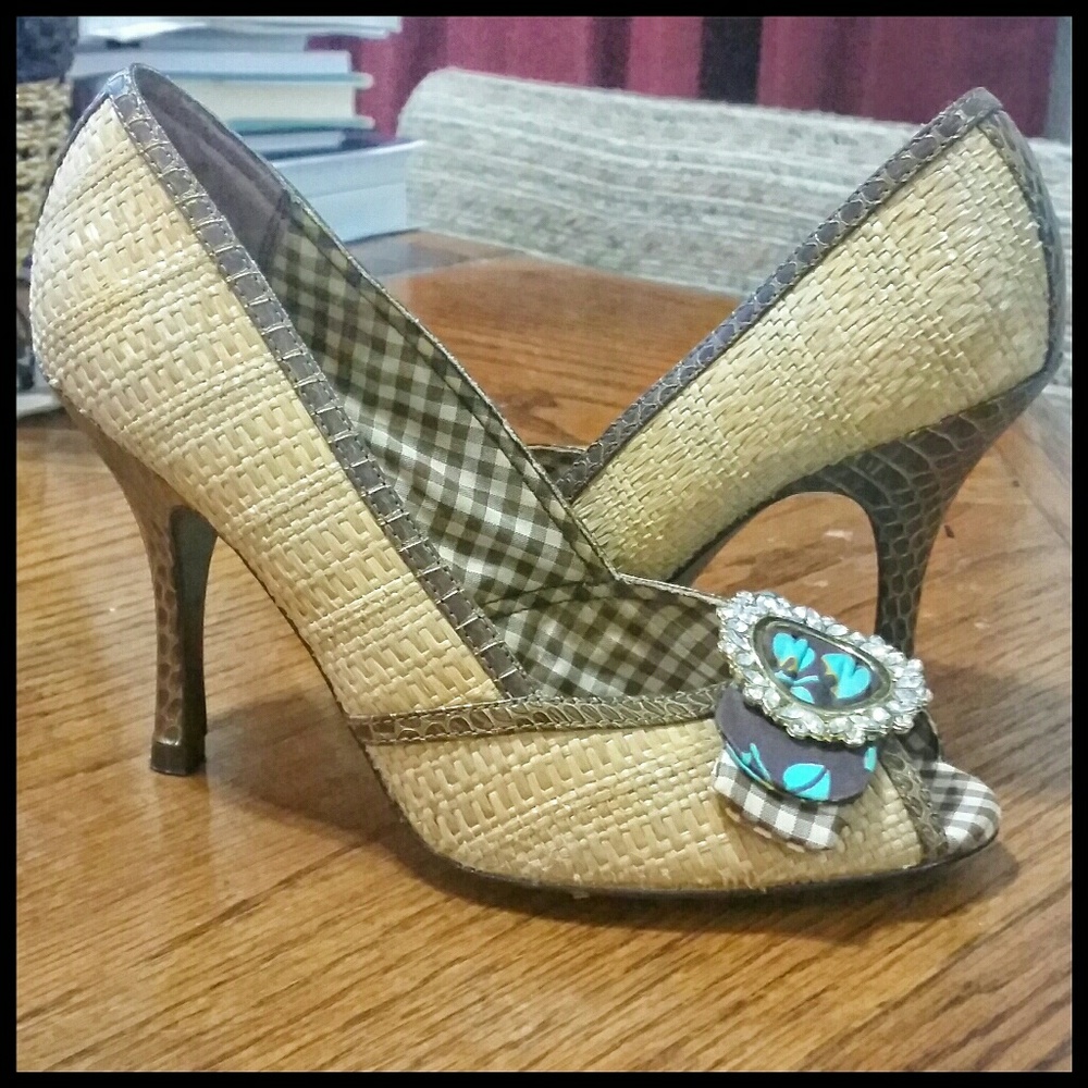 ❌(SOLD💯) 💋 Chinese Laundry Darcie Fine Raffia Pumps