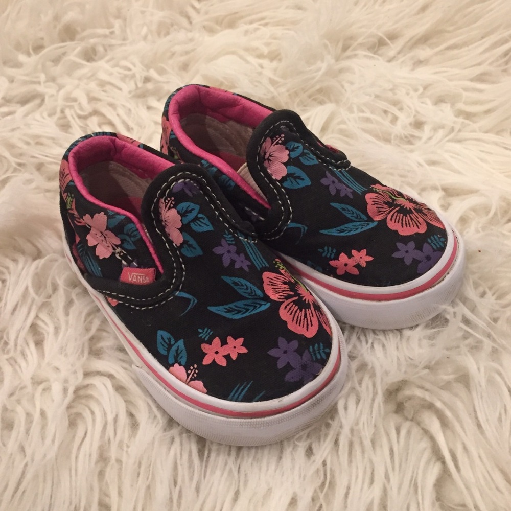 Toddler Vans Floral Size 4