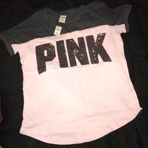 Size Large Pink bling shirt
