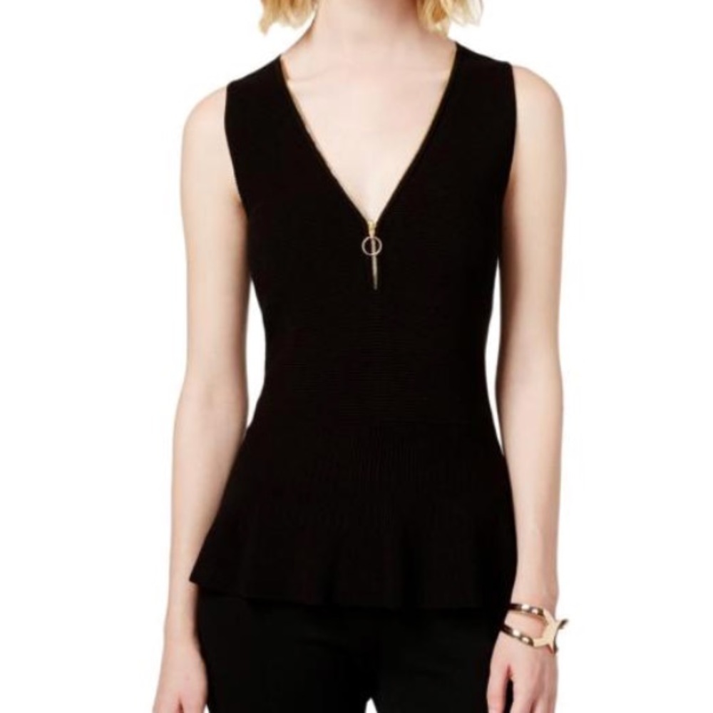 NWT INC International Concepts zip peplum shirt