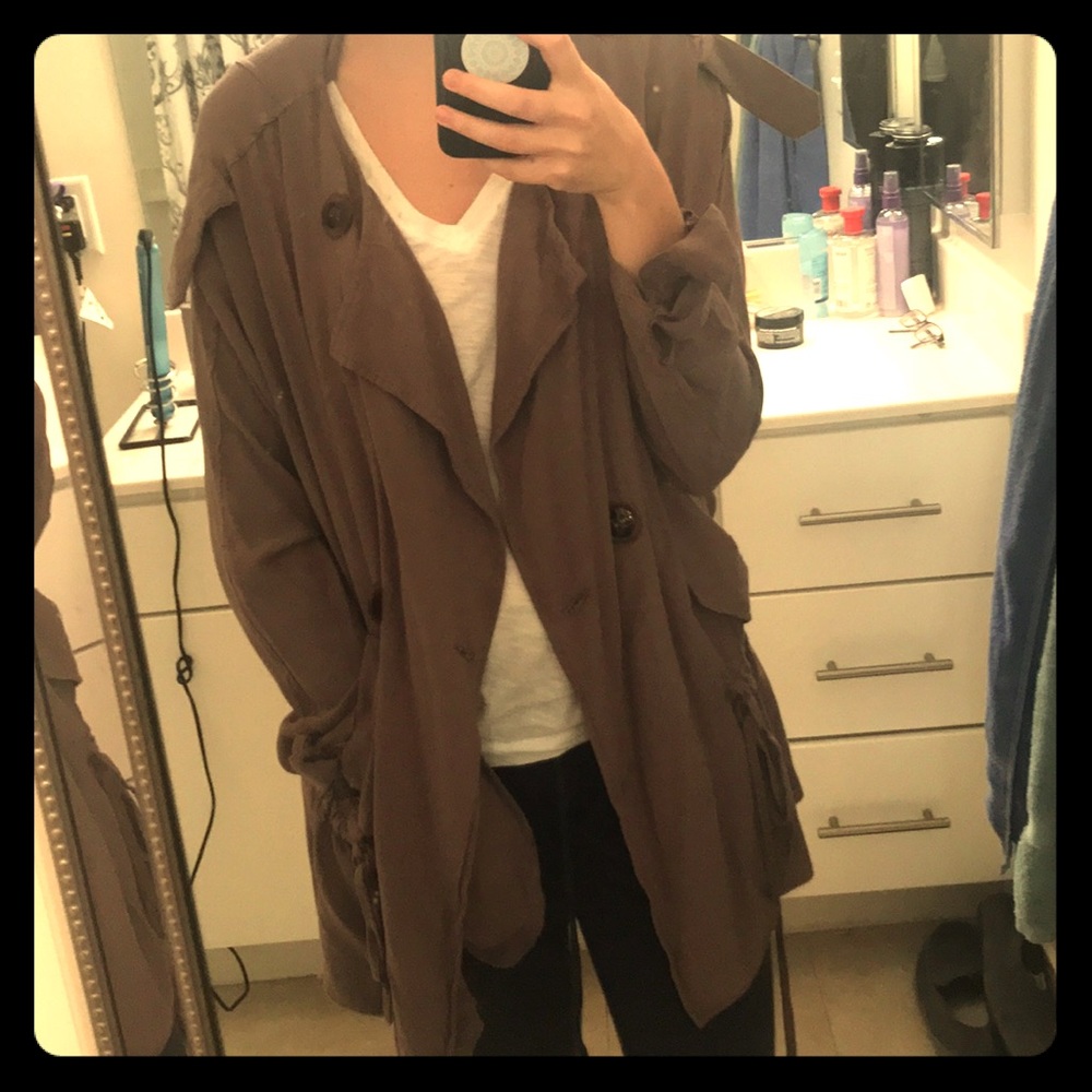 “Lush” rayon trench coat