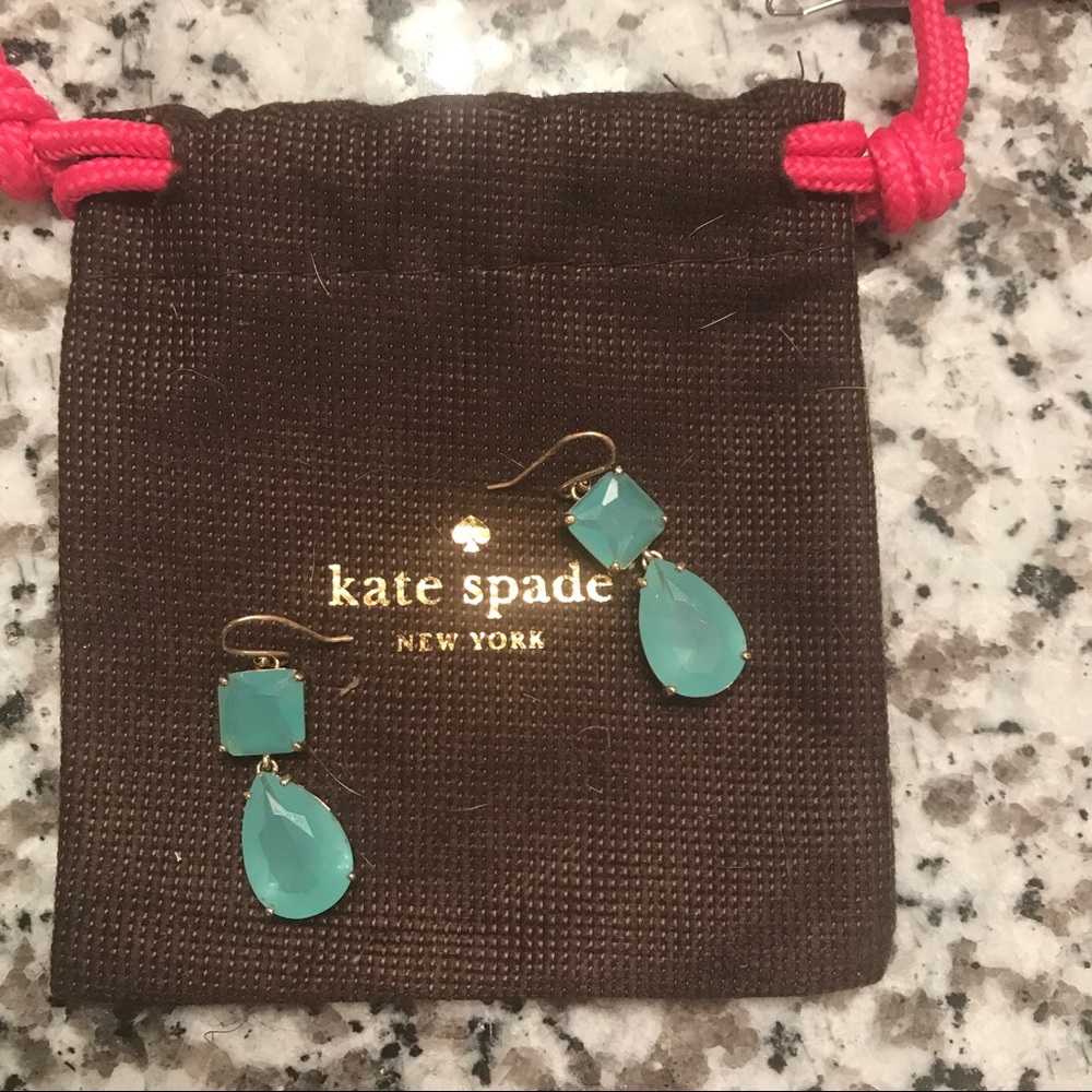 kate spade blue drop earrings