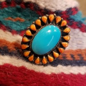 💥SOLD💥Vintage Sterling Cluster Ring