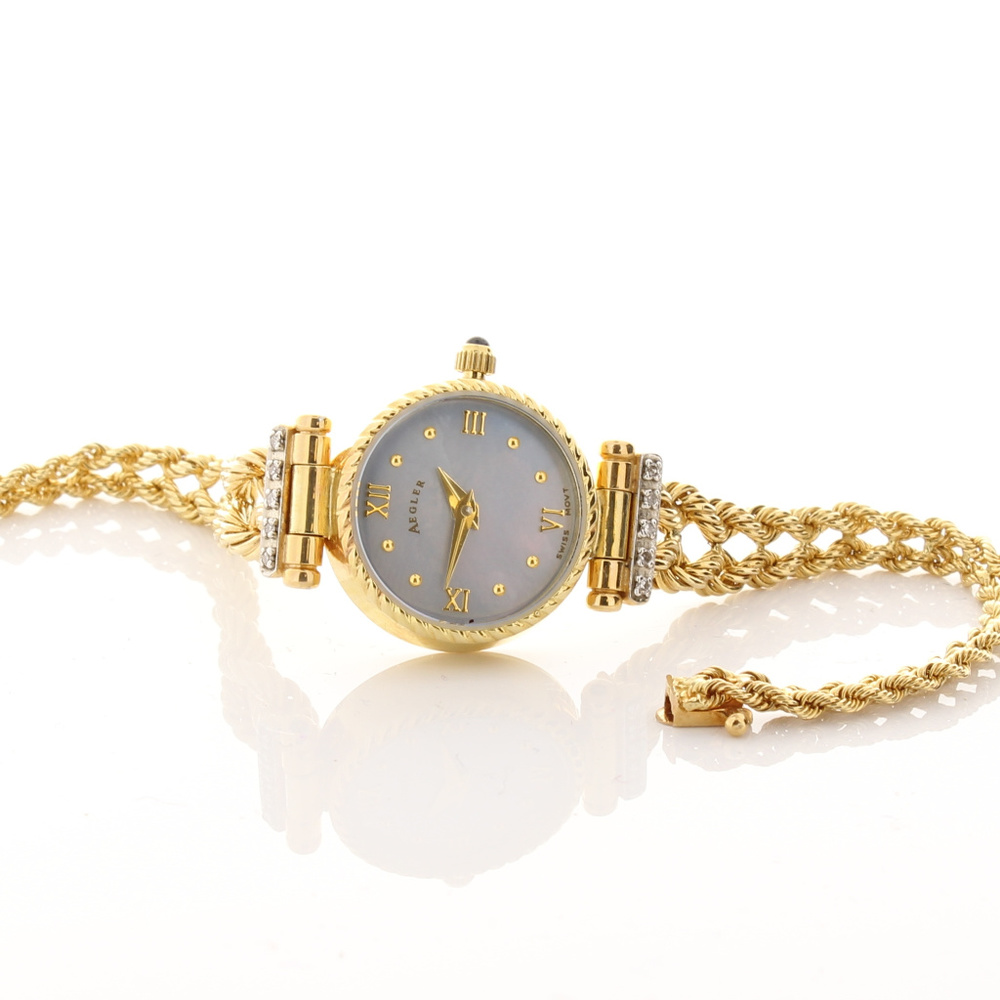 14k Gold Swiss Movement Watch Made in USA