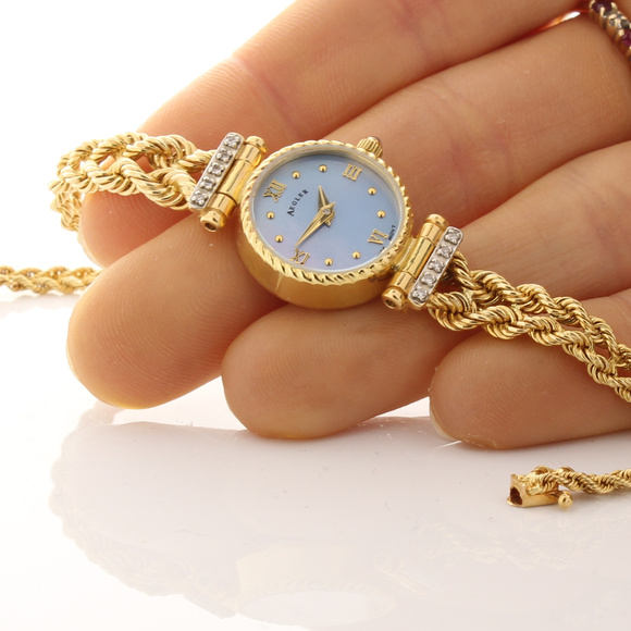 14k Gold Swiss Movement Watch Made in USA main image 4