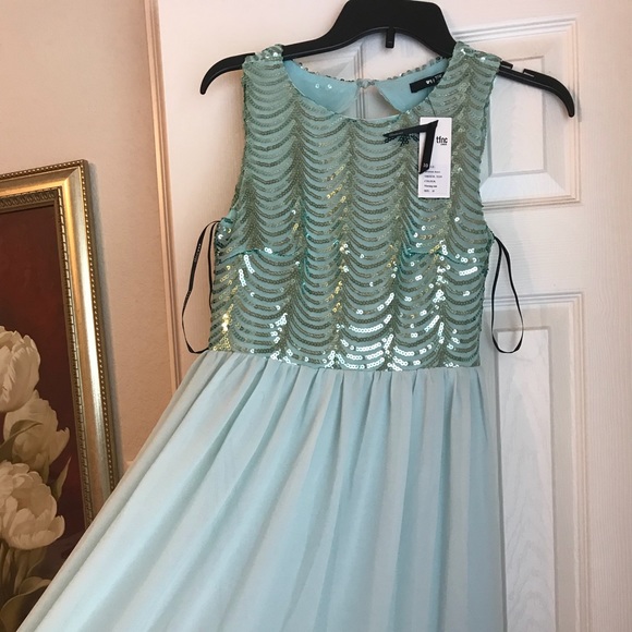 ASOS TFNC WEDDING Sequin Maxi Dress with Open Back - Picture 6 of 8