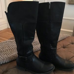 LIKE NEW- WIDE FIT-Black Riding Boots