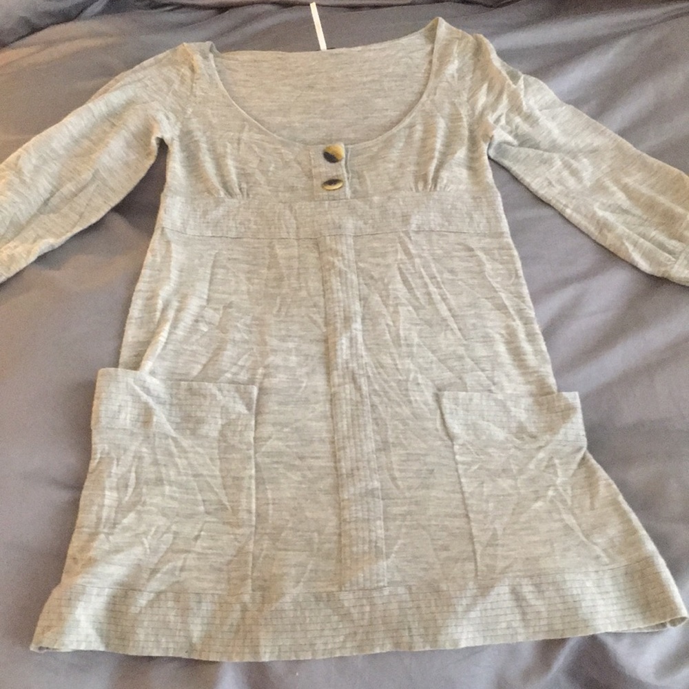 Free People Grey Tunic Top