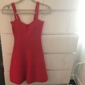 Size XS cherry red authentic Herve Leger dress.