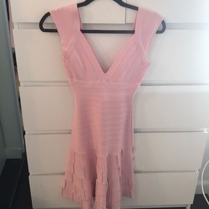Pink Herve Leger dress