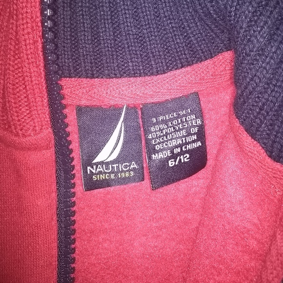 NWOT Nautica boys Red Zip up Vest - Picture 2 of 3
