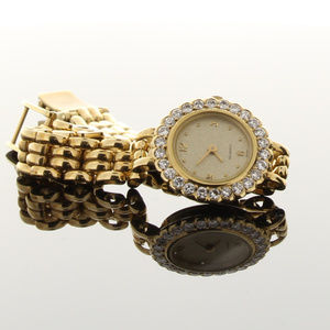 14k Gold Diamond Watch! Swiss Movement