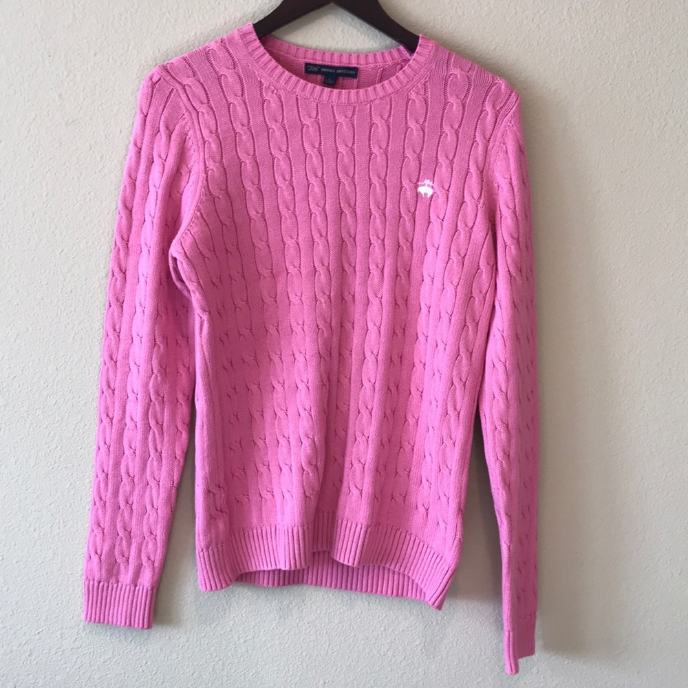 Pink Brooks Brothers sweater