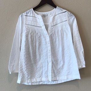 Madewell white button up blouse