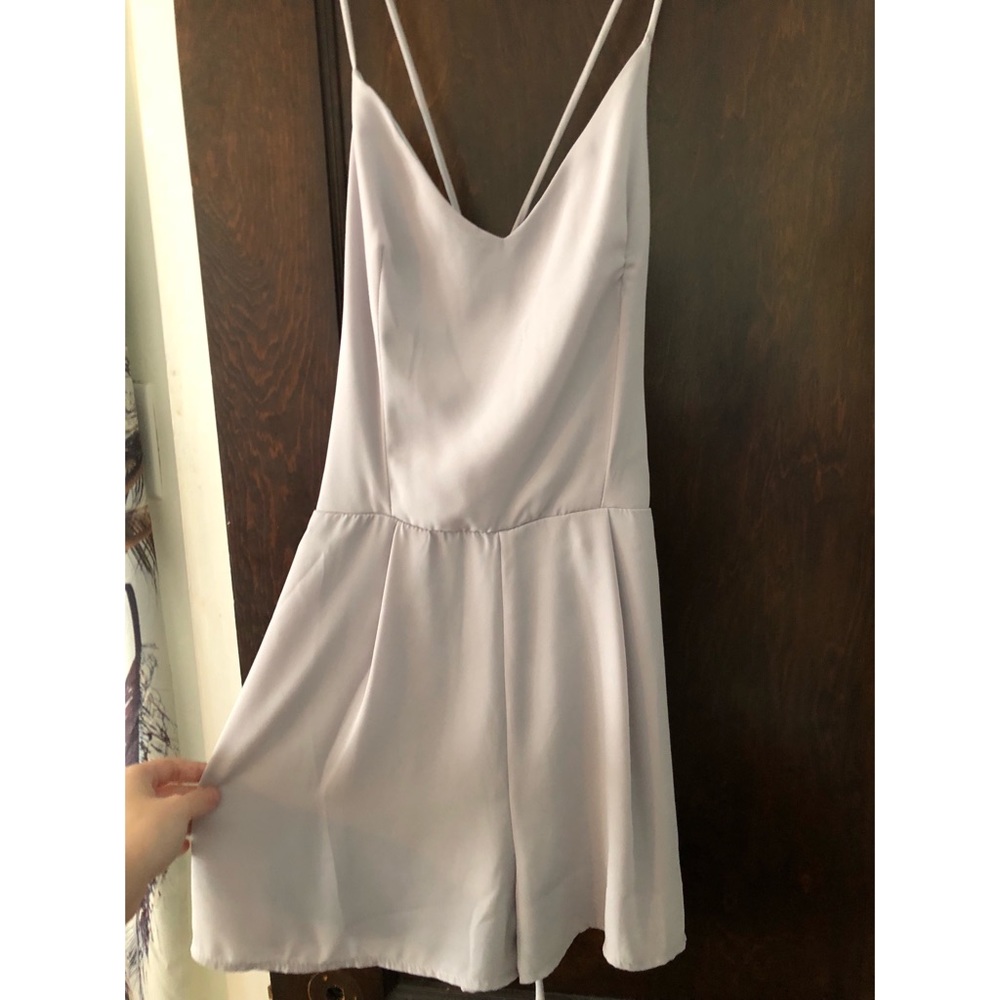 Charlotte Russe Light Grey Romper Size S