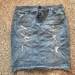 Knee Length Jean Skirt