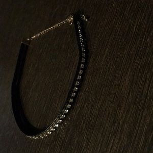 Black diamond studded choker