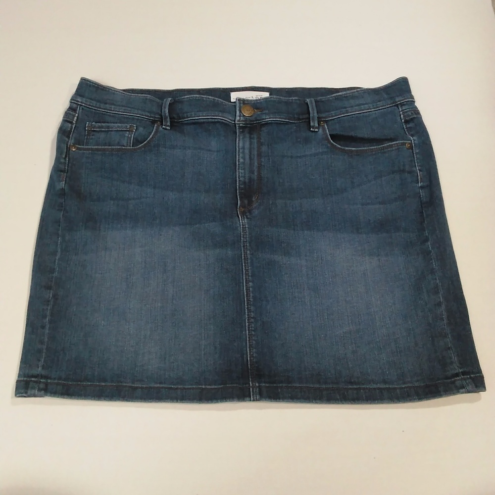 Ann Taylor Loft Stretch Denim Mini Skirt