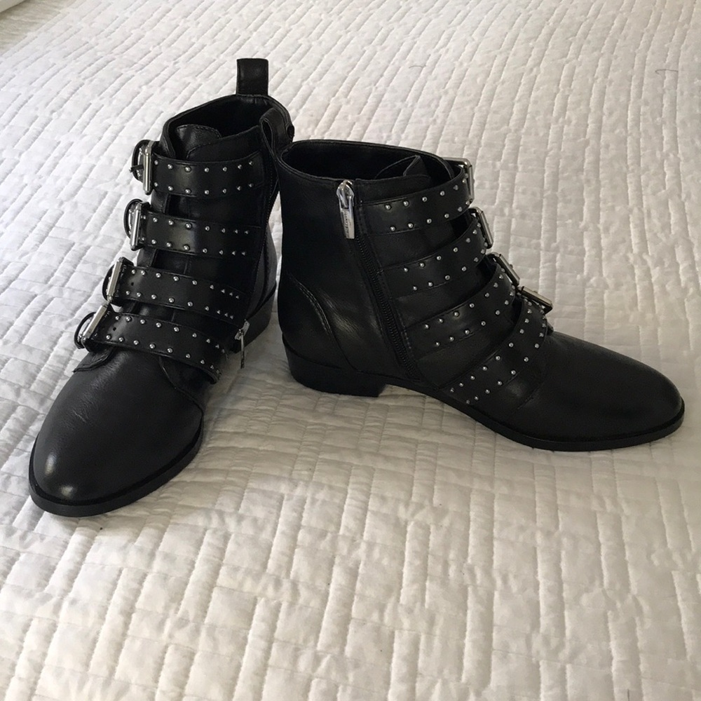NWOT Vince Camuto Black Studded Ankle Bootie