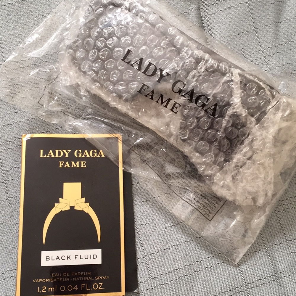 Lady Gaga fame sunglasses and perfume sample