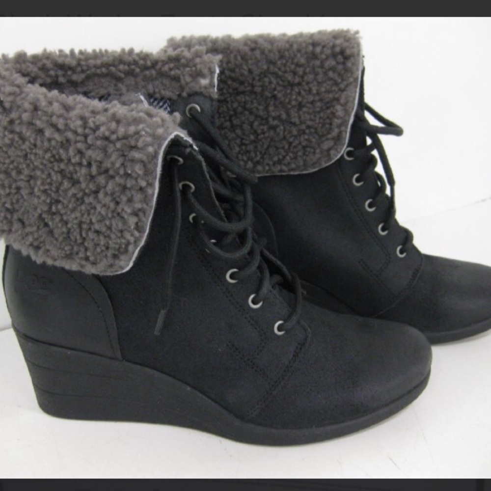 Ugg Black Wedges