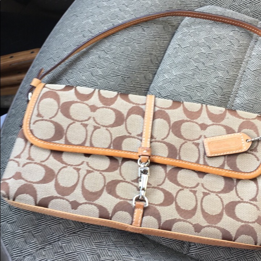 Authentic Large coach wristlet