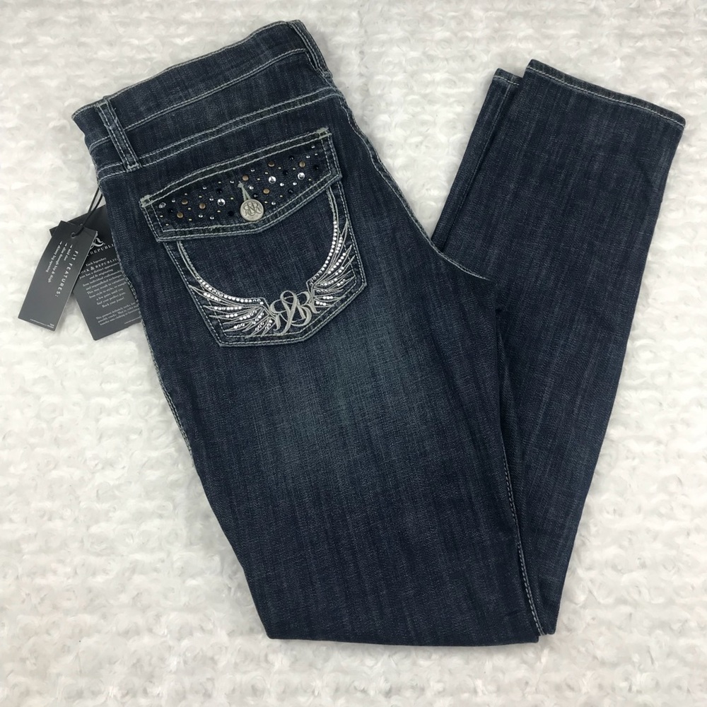 Rock and republic studded skinny jeans Sz 12