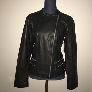 NWT Black Faux Leather Jacket