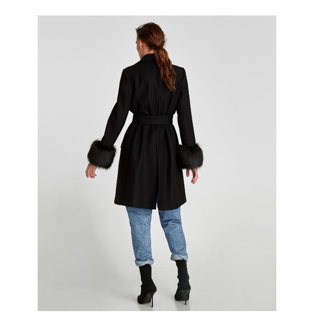🎁❄️ Zara_Woman Coat w Fur Cuffs 🎁❄️